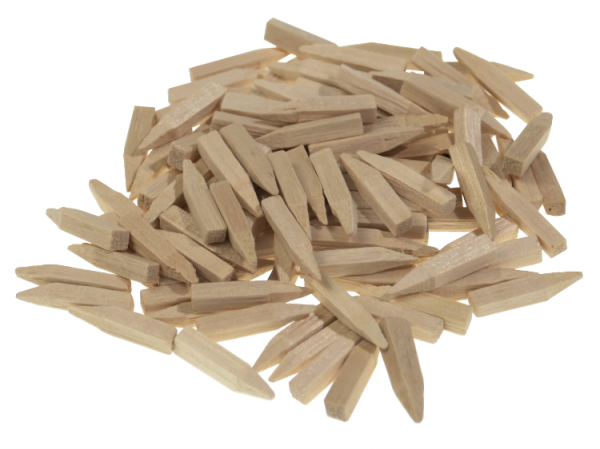 100 Holzstifte für Stuhlflechtarbeiten 3mm x 16mm