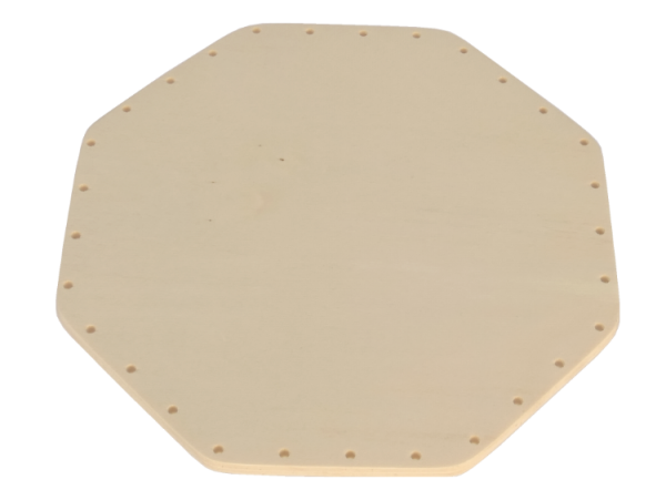 Flechtboden Achteck 20cm   29 Löcher gebohrt