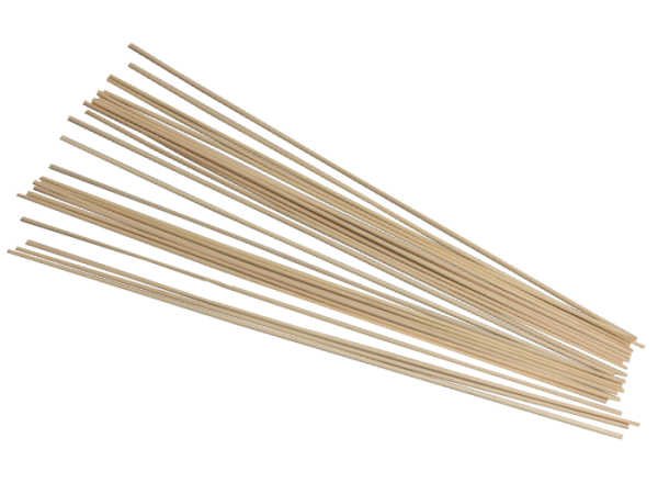 25 Peddigrohr Staken 3,5mm 40cm lang  beste Qualität