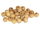 25 Holzperlen 10mm  natur lackiert