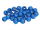 25 Holzperlen 10mm  blau lackiert