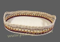 Flechtboden oval 28cm/39cm  gebohrt 51 Löcher