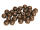 25 Holzperlen 12mm  braun lackiert
