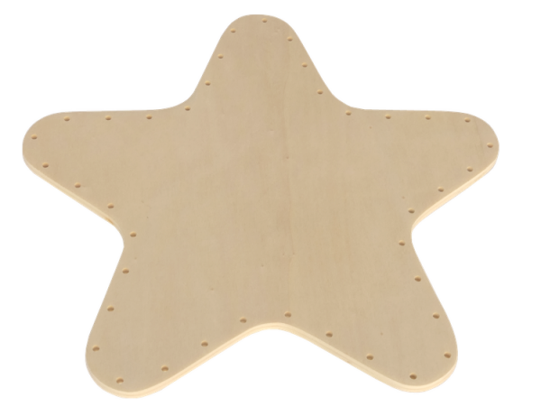 Flechtboden Stern 25cm gebohrt  39 Löcher