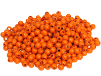 500 Holzperlen 10mm  orange lackiert