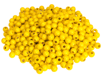 500 Holzperlen 10mm  gelb lackiert