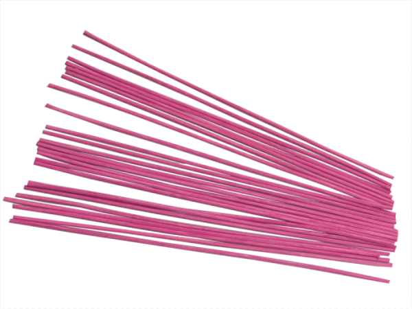 25 Peddigrohr Staken pink 3,0mm 28cm lang