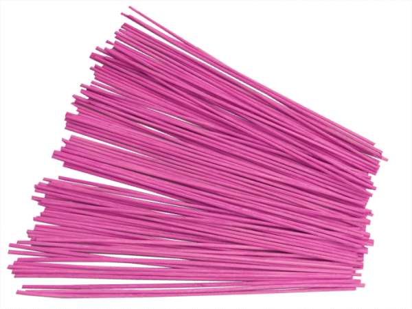 100 Peddigrohr Staken pink 3,0mm 28cm lang
