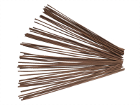 50 Peddigrohr Staken braun gefärbt  3,0mm 28cm lang