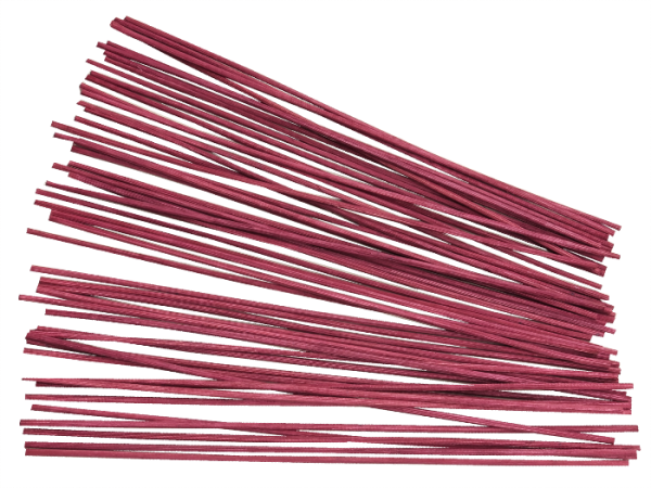 50 Peddigrohr Staken bordeaux 3,0mm 28cm lang