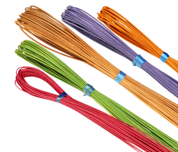 Peddigrohr farbig  0,5kg  Stärke 3,0mm   Mix 2