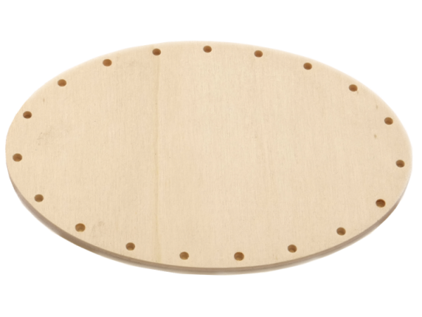 Flechtboden ei-oval 10cm/15cm      gebohrt