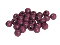 25 Holzperlen 10mm  violett lackiert