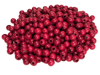 500 Holzperlen 12mm  bordeaux  lackiert