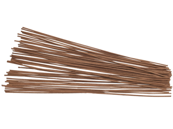 50 Peddigrohr Staken braun gefärbt 3,0mm 40cm lang