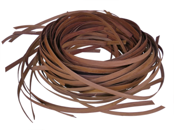 500gr Peddigband   16mm breit  beidseitig flach - braun gefärbt - beste Qualität