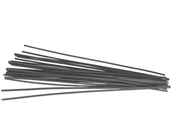 25 Peddigrohr Staken grau 3,0mm 28cm lang