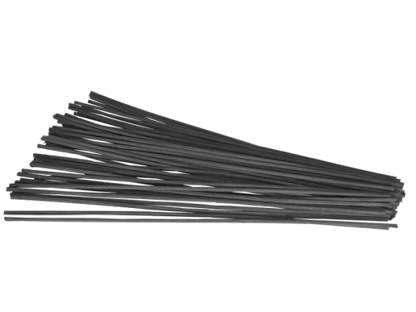50 Peddigrohr Staken grau  3,0mm 28cm lang