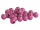 25 Holzperlen 10mm  magenta lackiert