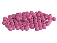500 Holzperlen 10mm  magenta lackiert