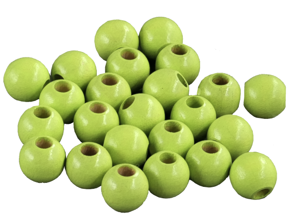 Holzperlen 10mm lemon-25 Holzperlen