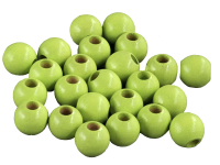 25 Holzperlen 10mm  lemon lackiert