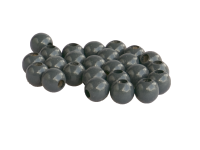 25 Holzperlen 10mm grau lackiert