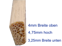 1 Meter konisches Splintpeddig 6mm x 4mm x 3,25mm