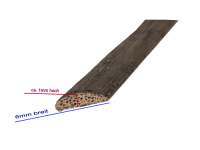 0,5kg Peddigschiene flach oval 5mm braun gefärbt