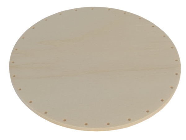 Flechtboden rund 20cm    gebohrt 28 Löcher