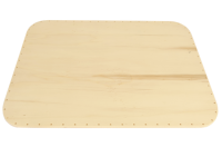 Flechtboden mit abgerundeten Ecken 33cm/44cm  gebohrt-gl
